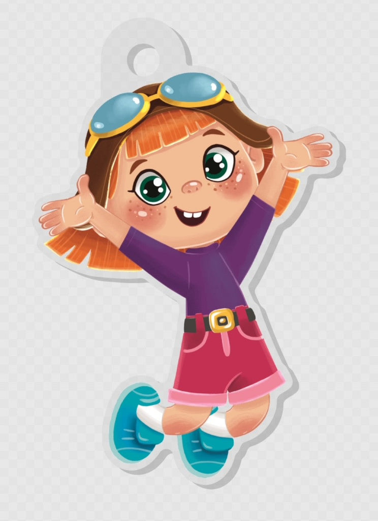 "Themed Keychains Collection: Rylee, Narwhal, and Alpaca Designs"